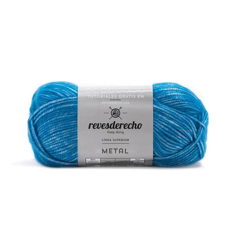 Lana Metalizada Metal Revesderecho 100 Grs