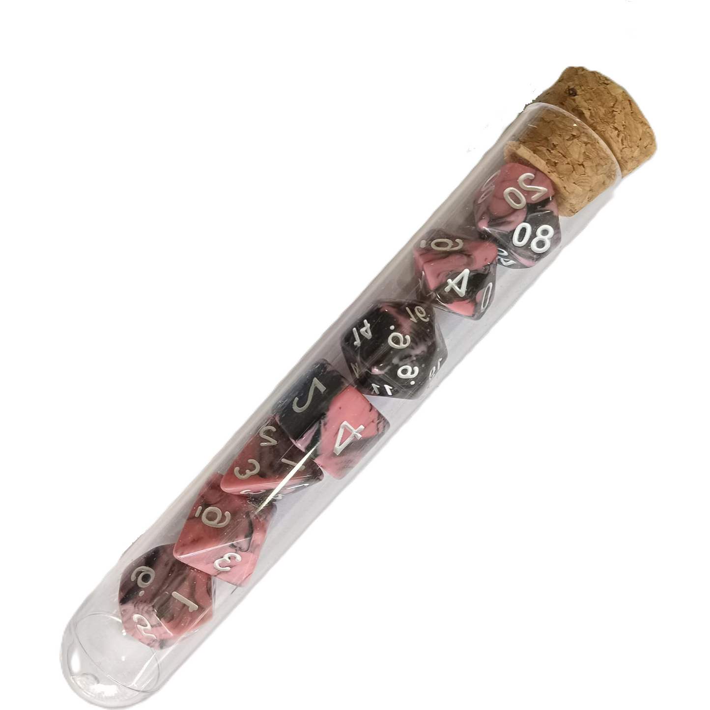 Set Pack 7 Dados De Rpg En Tubo, Varios Diseños Mitológicos