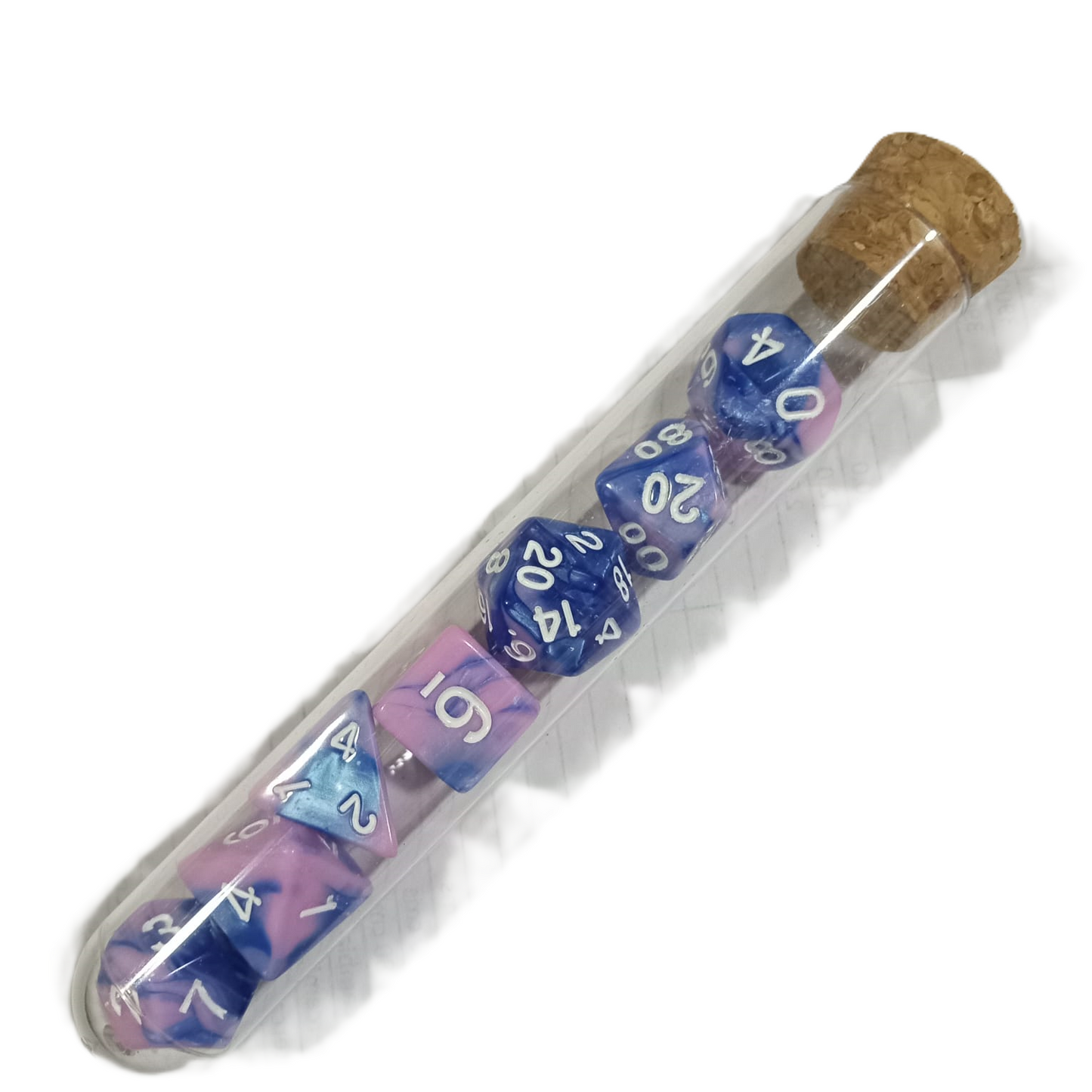 Set Pack 7 Dados De Rpg En Tubo, Varios Diseños Mitológicos