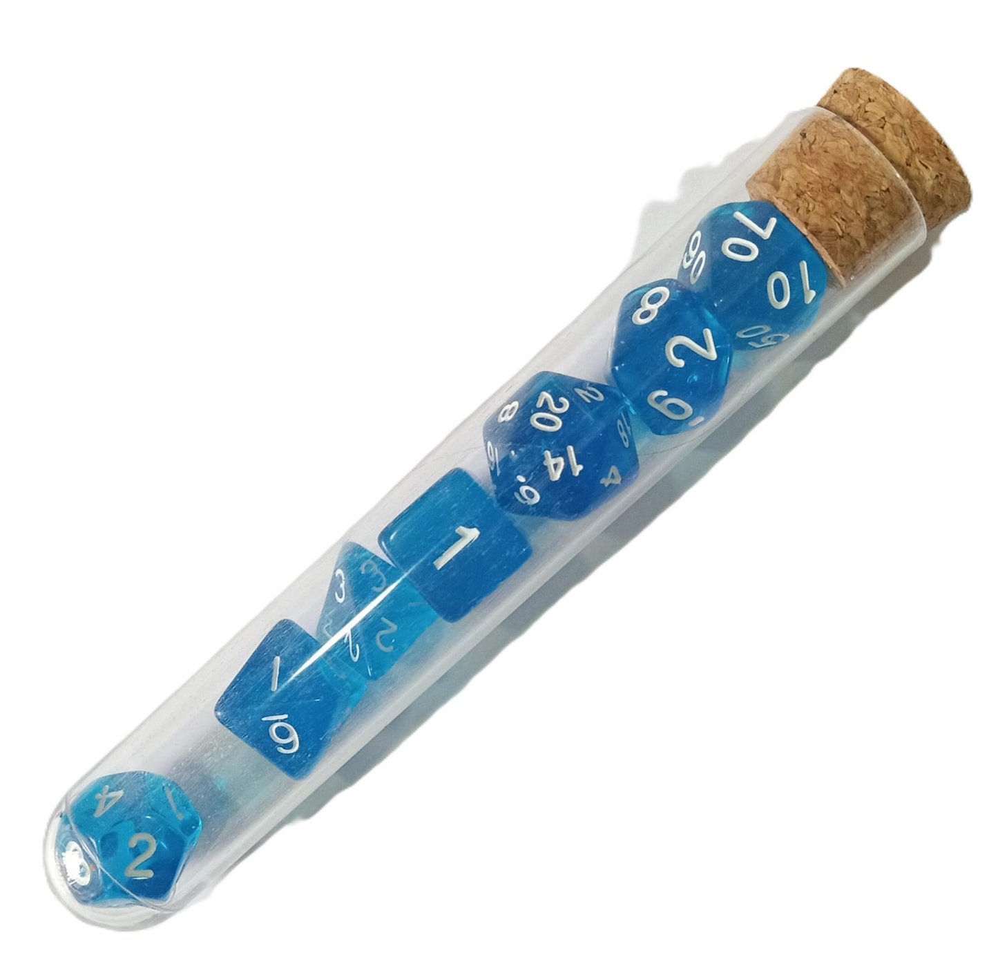 Set Pack 7 Dados De Rpg En Tubo, Varios Diseños Mitológicos