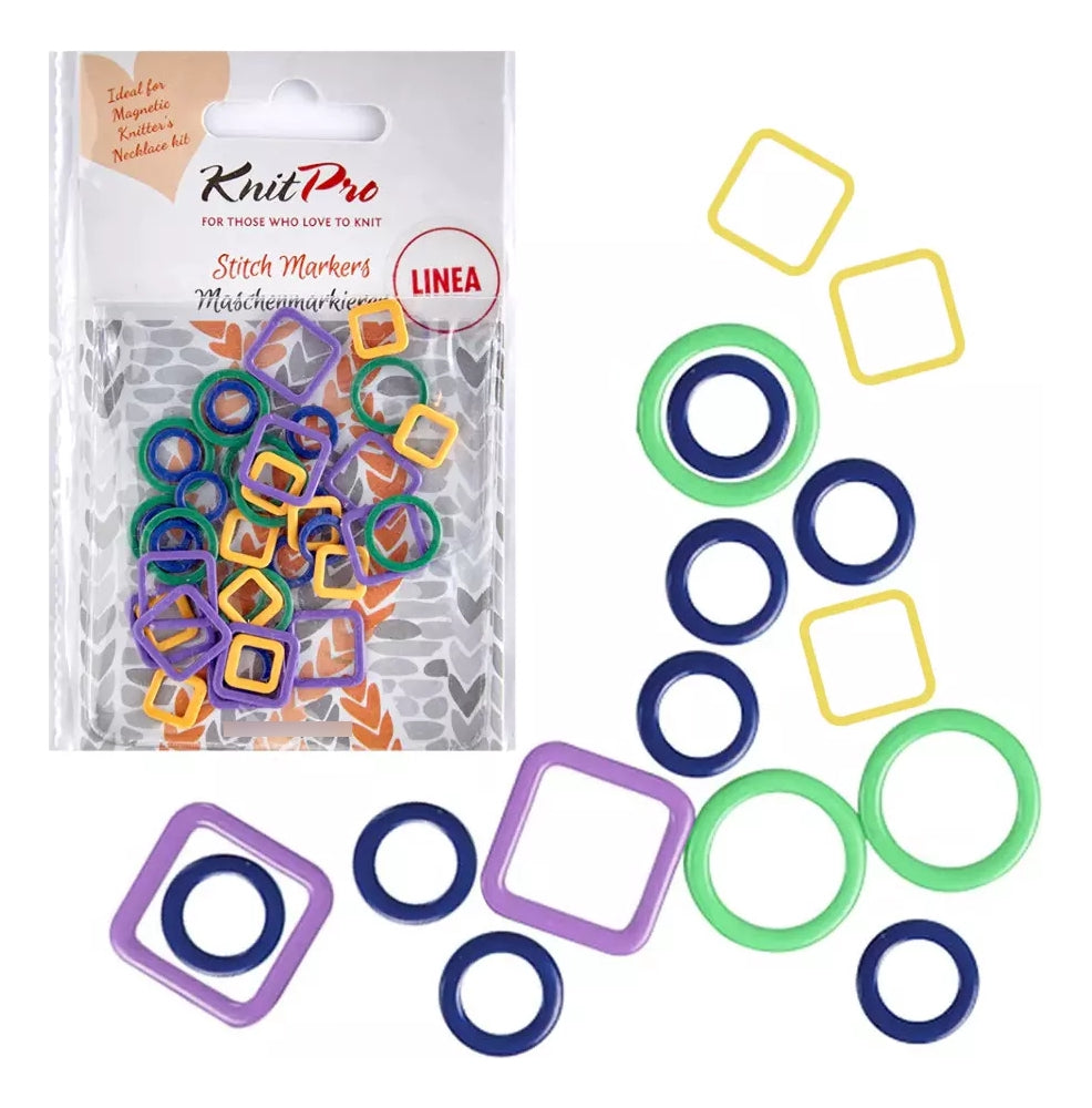 Set 40 Marcadores De Punto Metálicos Imantados KnitPro Diseños