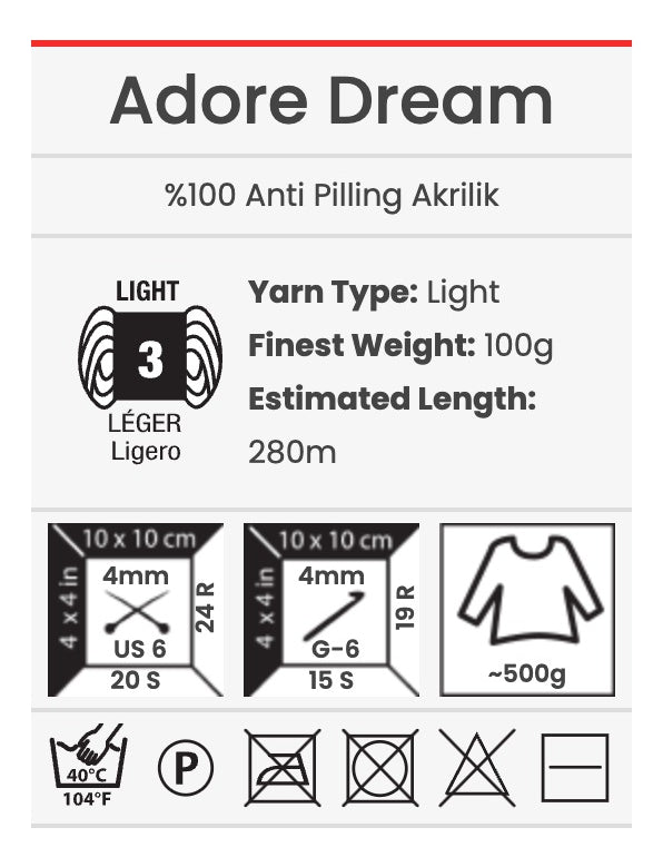 Lana Yarnart Adore Dream 100grs