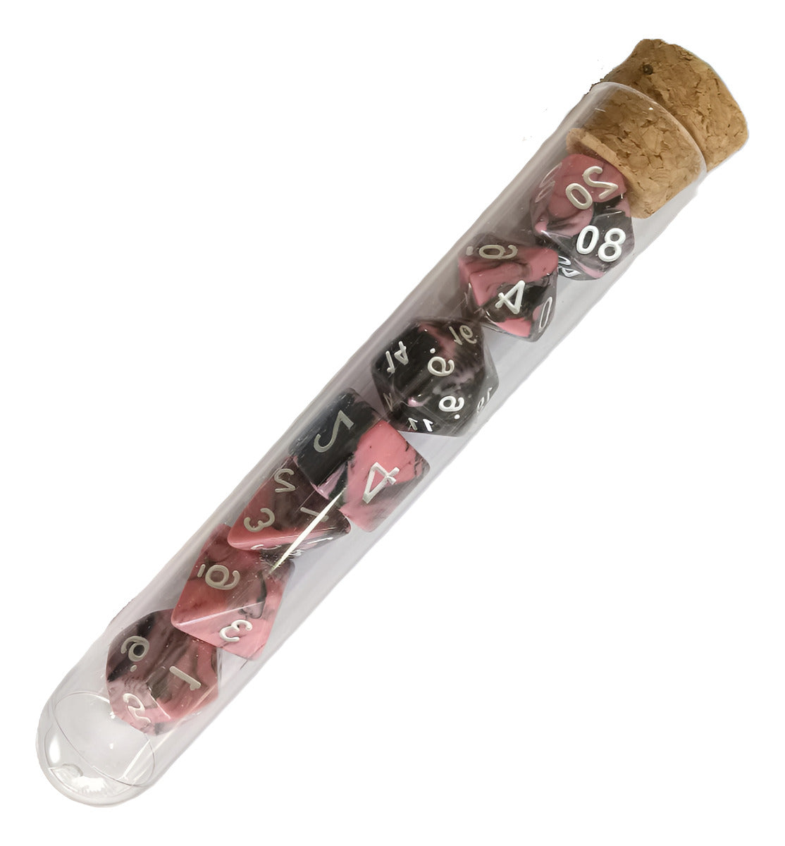 Set Pack 7 Dados De Rpg En Tubo, Varios Diseños Mitológicos