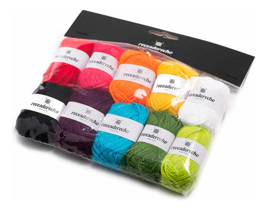 Set 10 Mini Ovillos Revesderecho 10grs