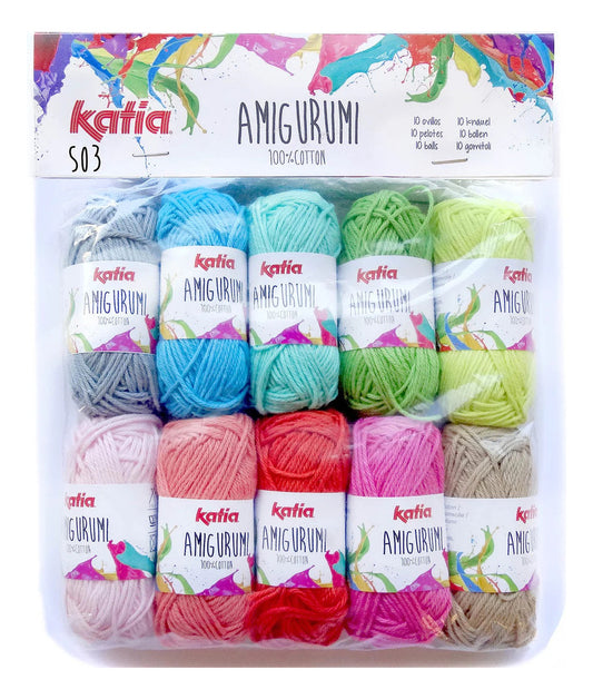 Set Amigurumi Algodon Katia 10 Ovillos De 10 Gramos