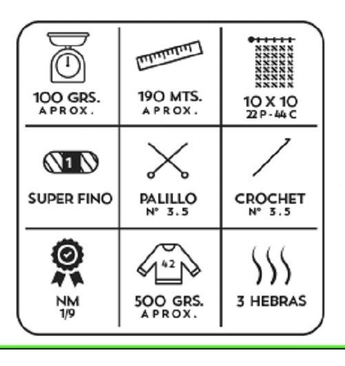 Algodon Spring Revesderecho 100 Grs