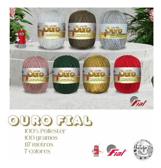 Fial Ouro 100 Grs. (hilo Poliester Brillo)
