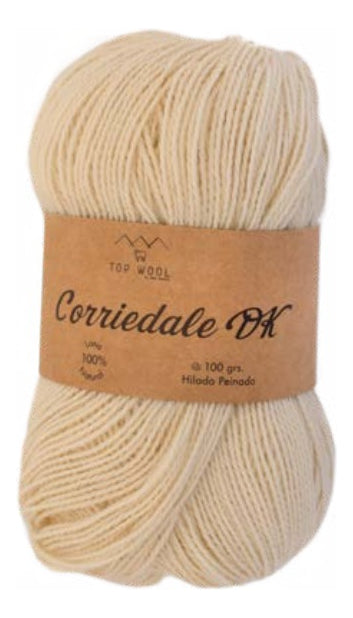 Lana Corriedale Dk Teñida 100% Oveja TopWool 100 Grs.