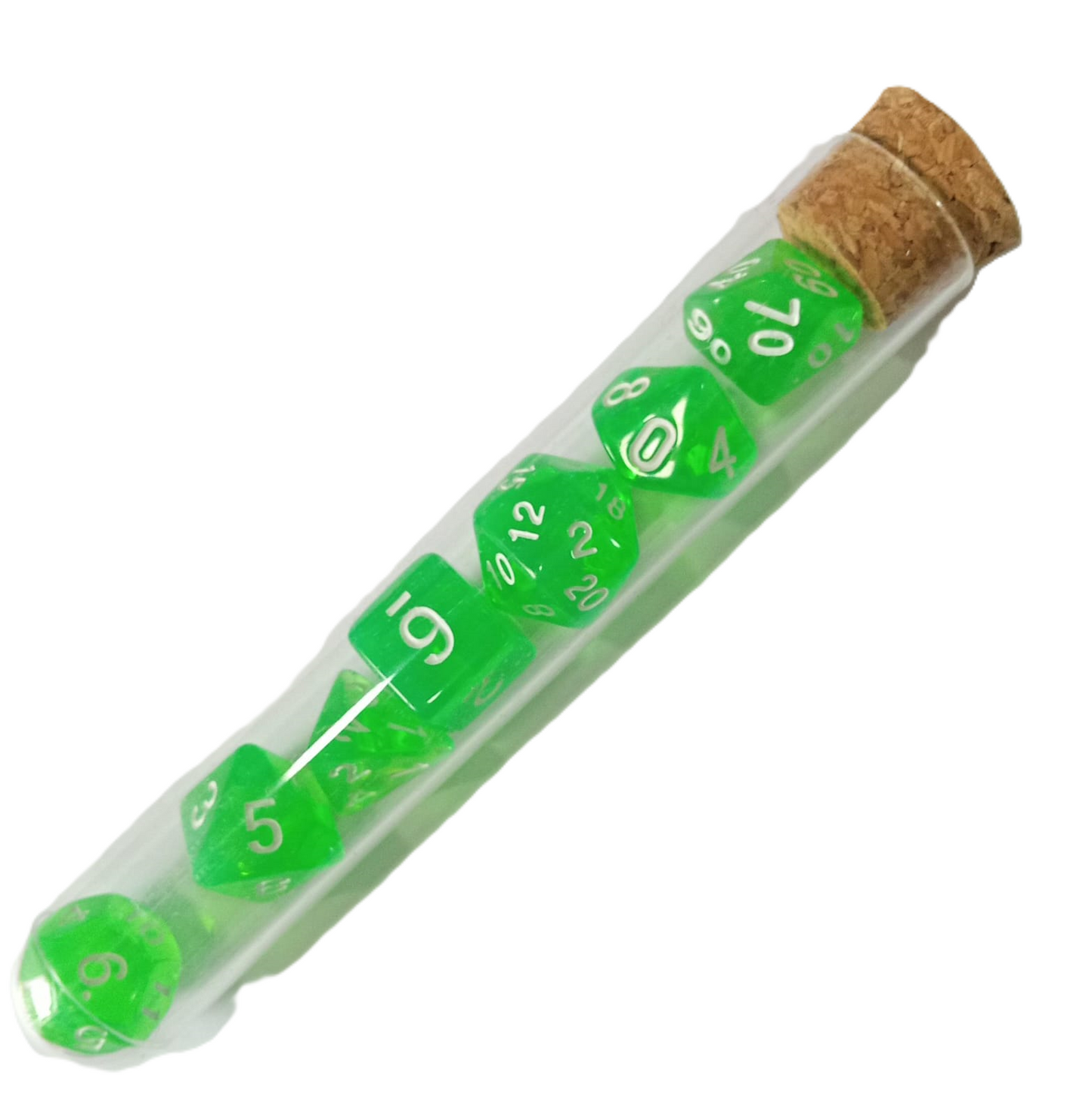 Set Pack 7 Dados De Rpg En Tubo, Varios Diseños Mitológicos
