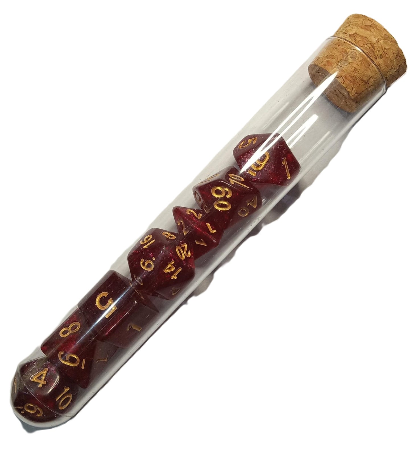 Set Pack 7 Dados De Rpg En Tubo, Varios Diseños Mitológicos