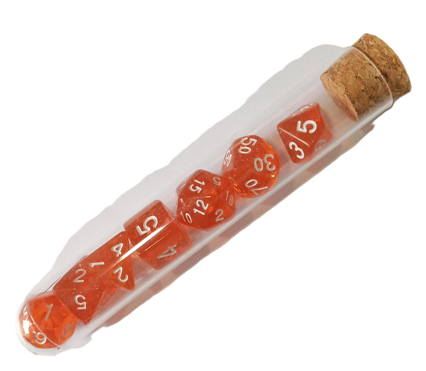 Set Pack 7 Dados De Rpg En Tubo, Varios Diseños Mitológicos