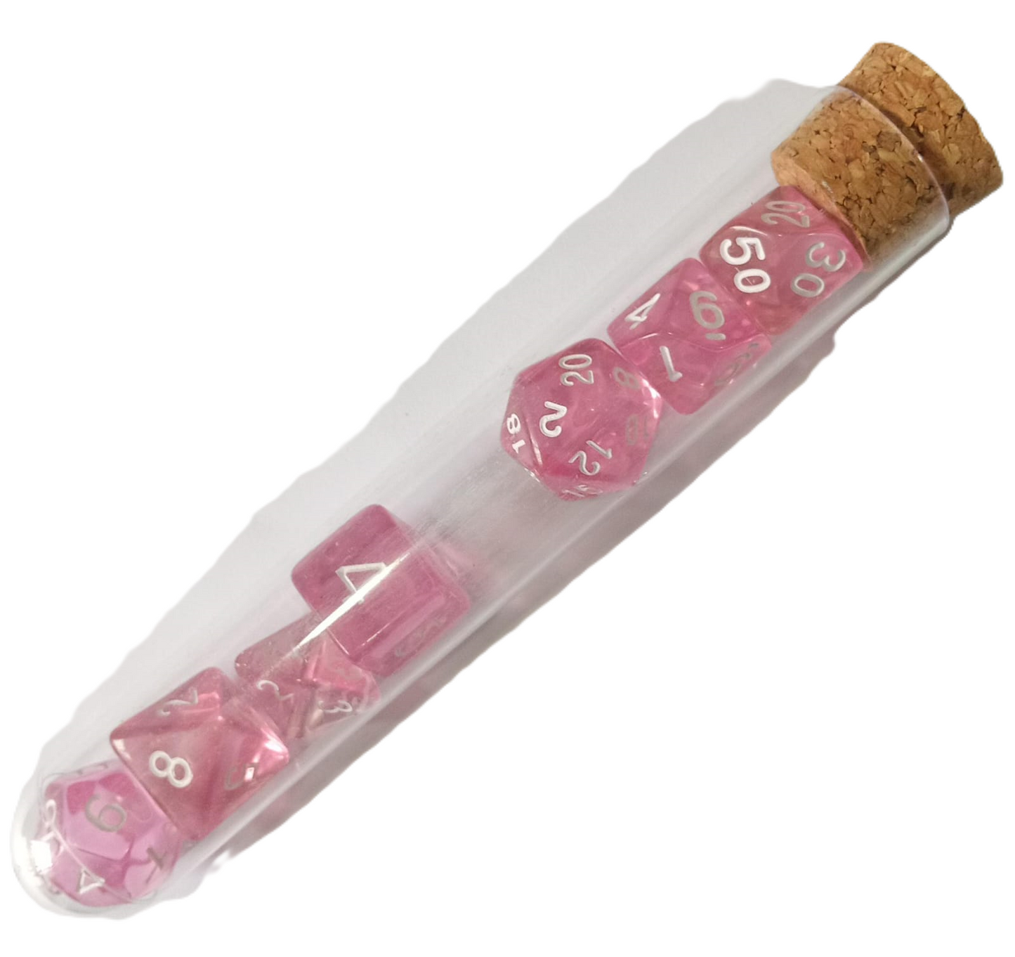 Set Pack 7 Dados De Rpg En Tubo, Varios Diseños Mitológicos