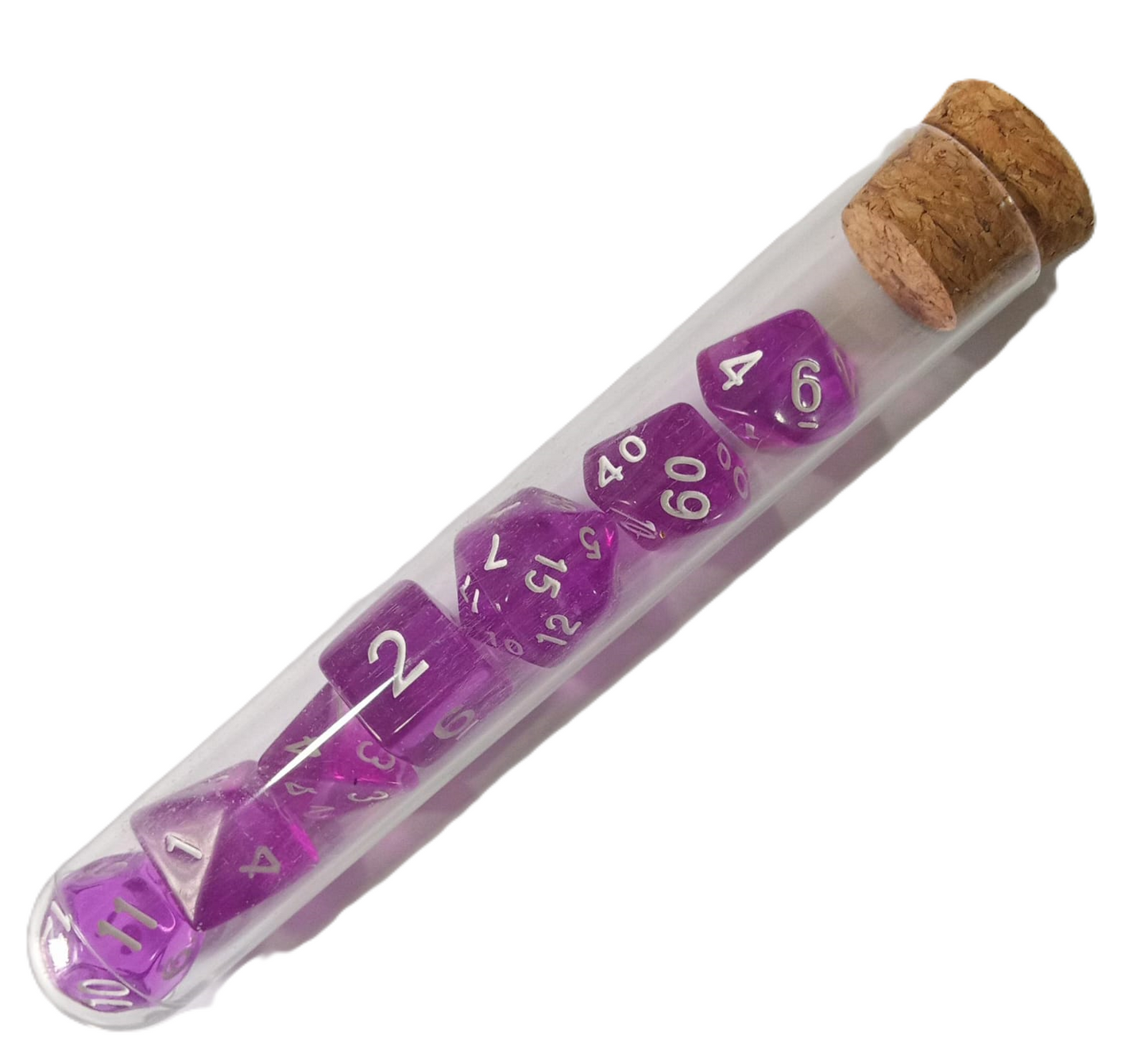 Set Pack 7 Dados De Rpg En Tubo, Varios Diseños Mitológicos