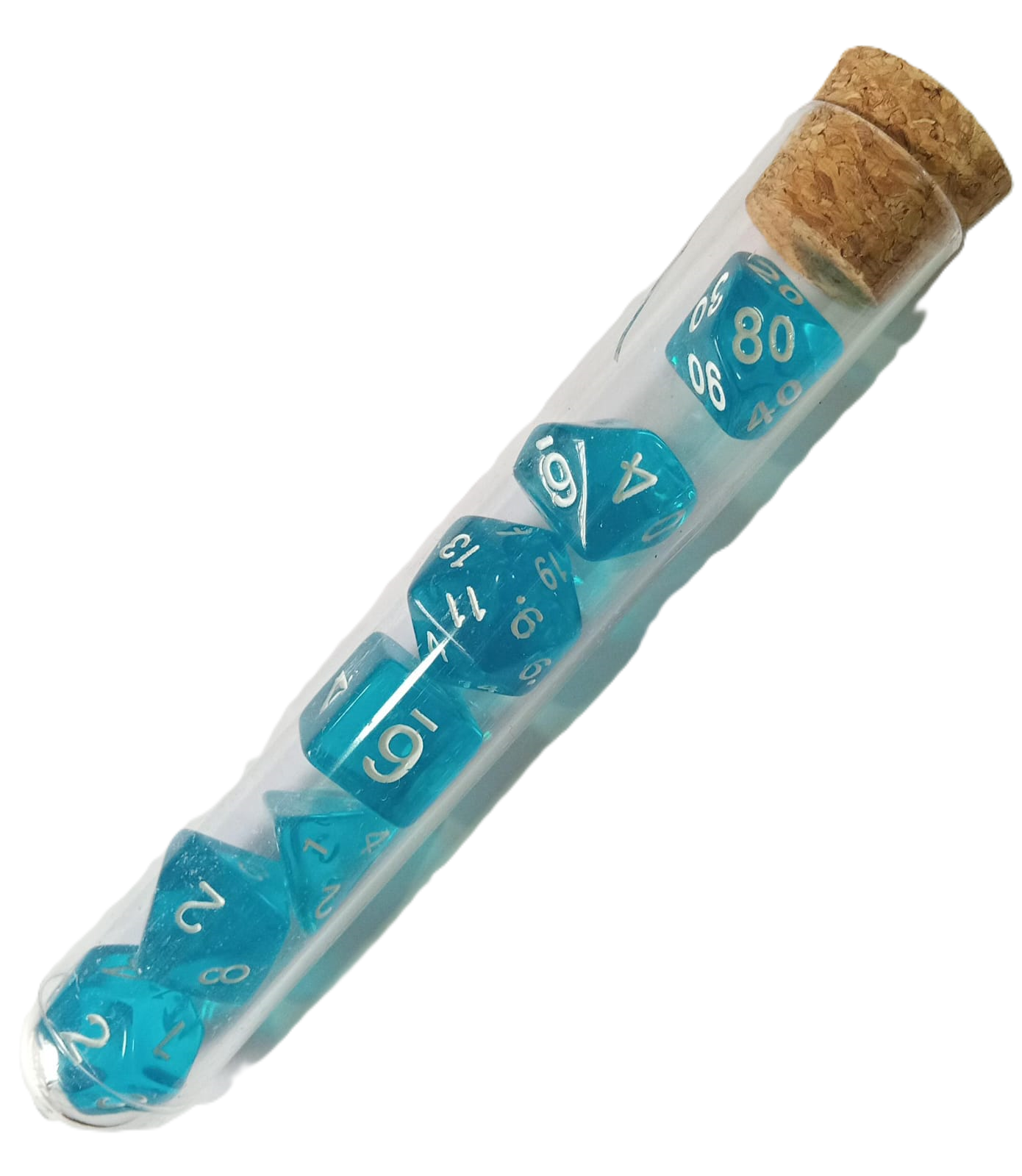 Set Pack 7 Dados De Rpg En Tubo, Varios Diseños Mitológicos