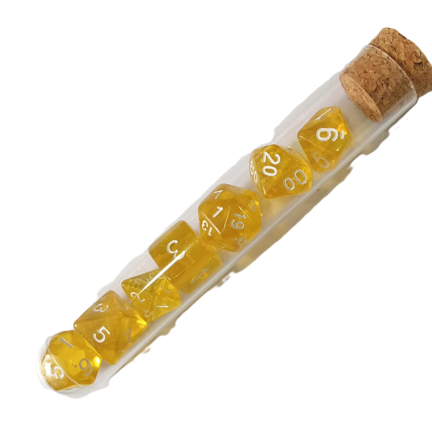 Set Pack 7 Dados De Rpg En Tubo, Varios Diseños Mitológicos