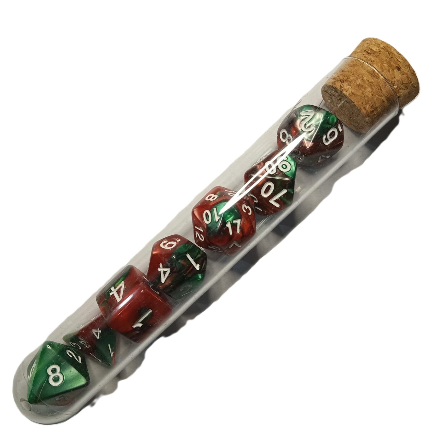 Set Pack 7 Dados De Rpg En Tubo, Varios Diseños Mitológicos