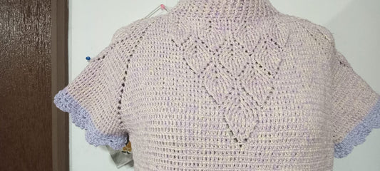 2025 Julio Sweater Circular Hojas en Relieve