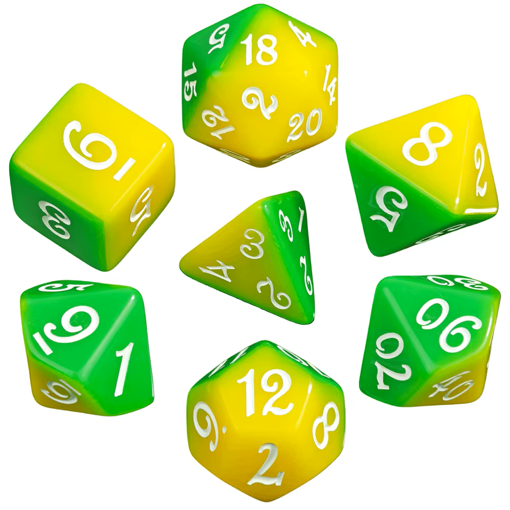 Pack 7 Dados de Rol RPG Colección Calabozos Y Dragones