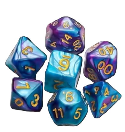 Pack 7 Dados de Rol RPG Colección Calabozos Y Dragones