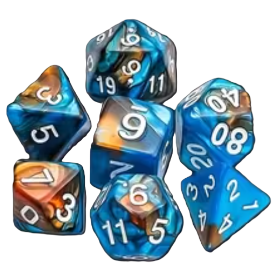 Pack 7 Dados de Rol RPG Colección Calabozos Y Dragones