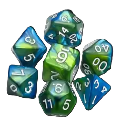 Pack 7 Dados de Rol RPG Colección Calabozos Y Dragones