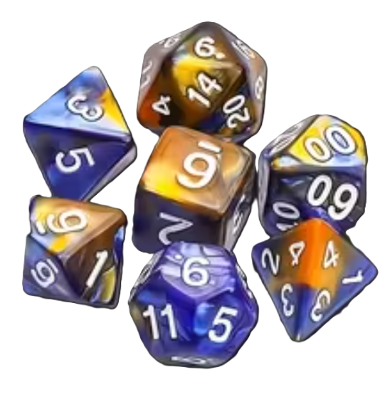 Pack 7 Dados de Rol RPG Colección Calabozos Y Dragones