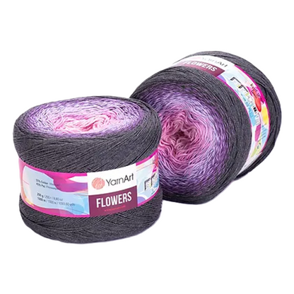 Cake Yarnart Flowers Algodon 55% 250 Grs