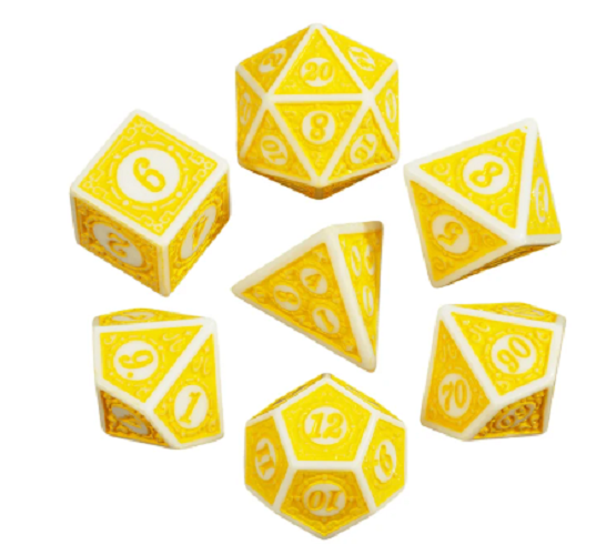 Pack 7 Dados de Rol RPG Colección Calabozos Y Dragones