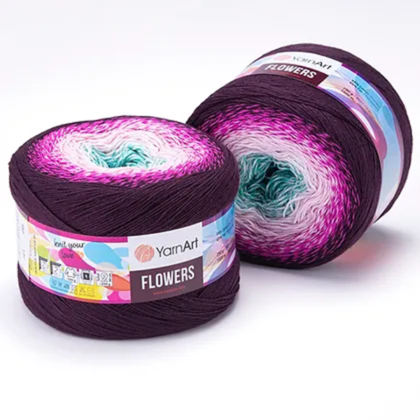 Cake Yarnart Flowers Algodon 55% 250 Grs