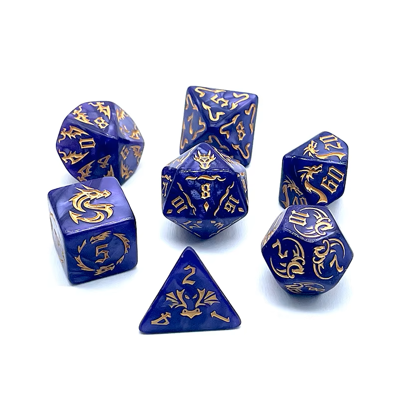 Pack 7 Dados Especiales RPG Colección Calabozos Y Dragones