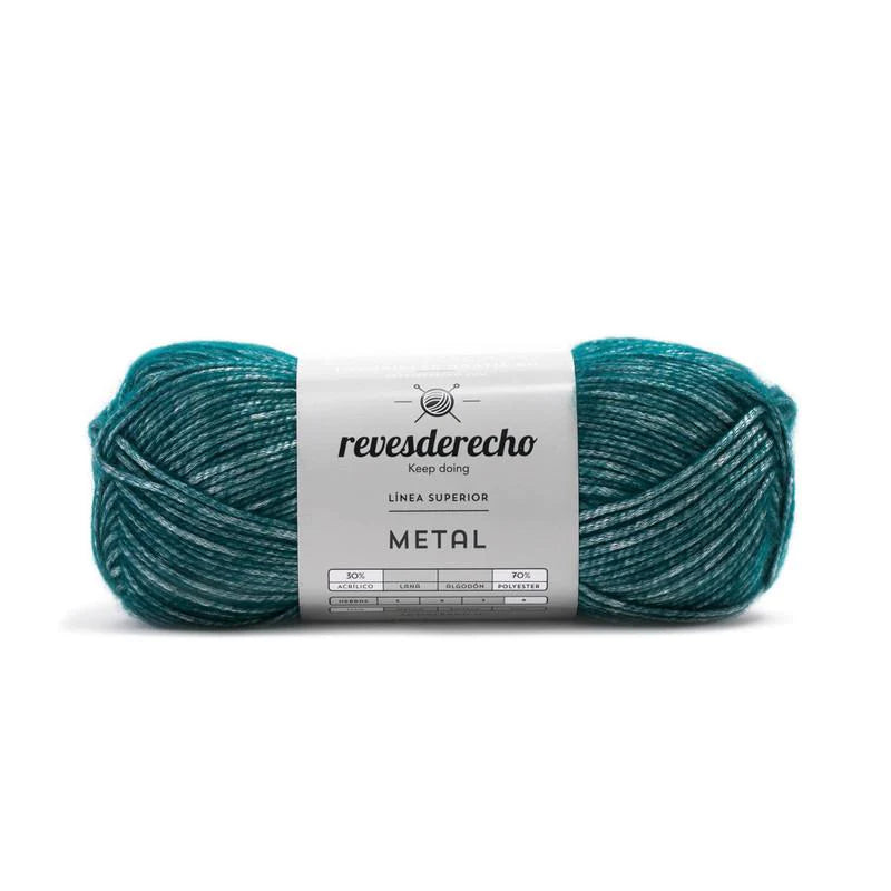 Lana Metalizada Metal Revesderecho 100 Grs