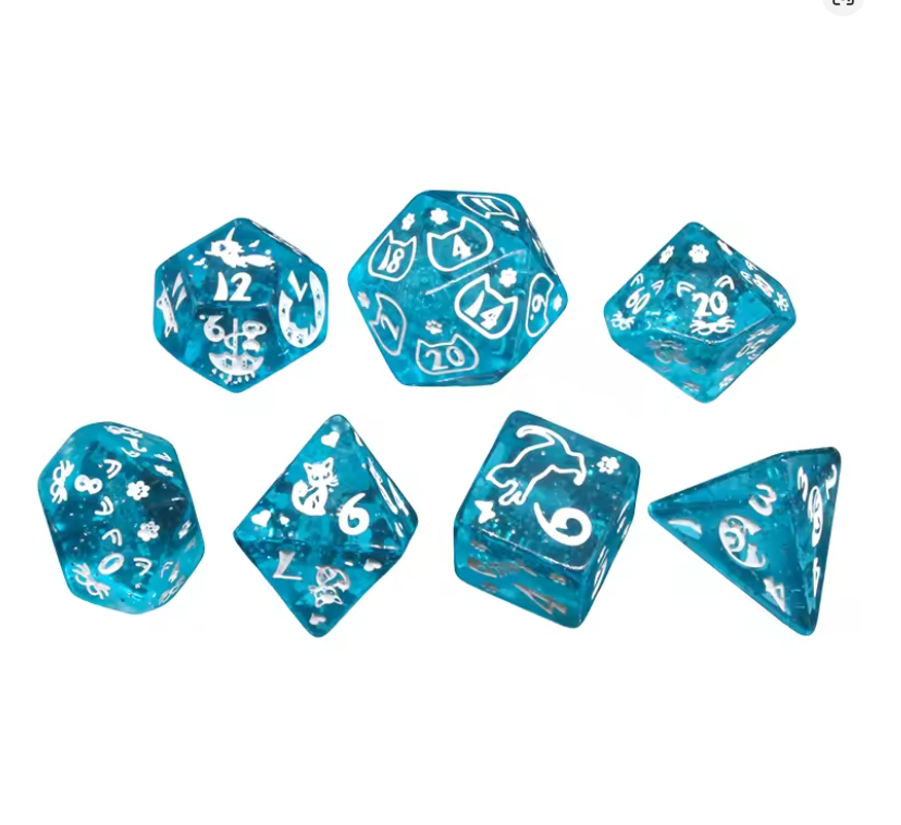 Pack 7 Dados Especiales RPG Colección Calabozos Y Dragones