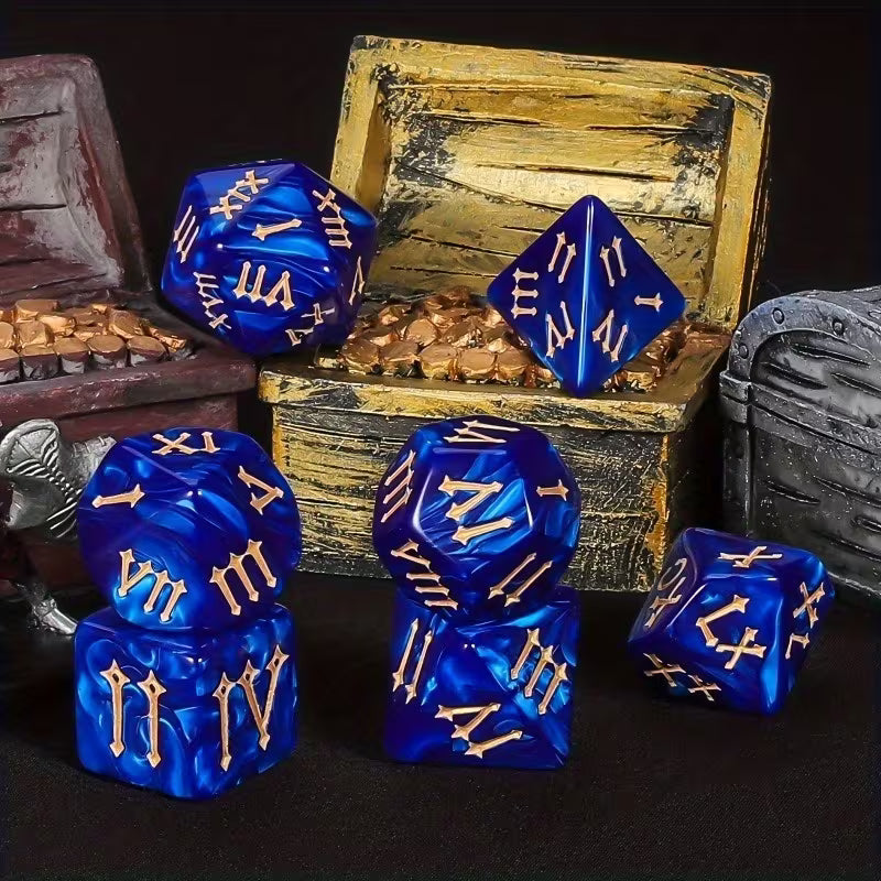 Pack 7 Dados de Rol RPG Colección Calabozos Y Dragones