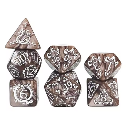 Pack 7 Dados Especiales RPG Colección Calabozos Y Dragones