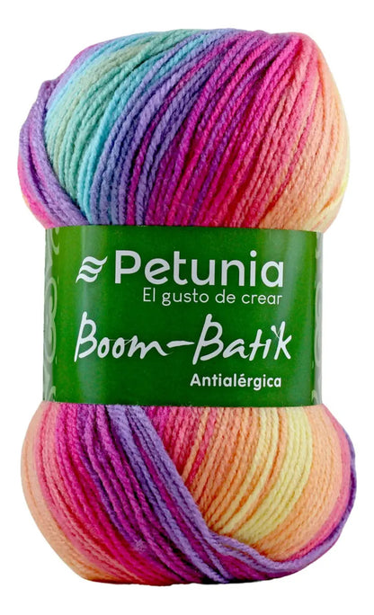 Lana Matizada Boom Batik Petunia - 100grs Antialérgica