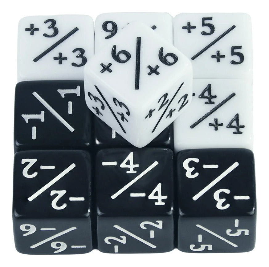 Set Pack 10 Dados D6 Contadores Magic Mtg Matematicas 16mm