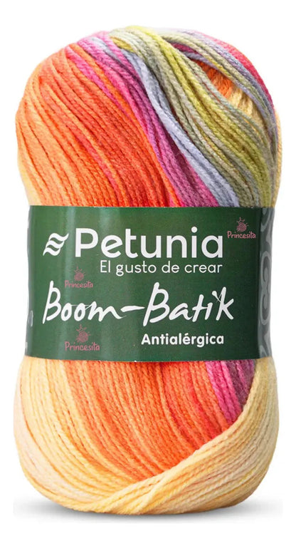 Lana Matizada Boom Batik Petunia - 100grs Antialérgica