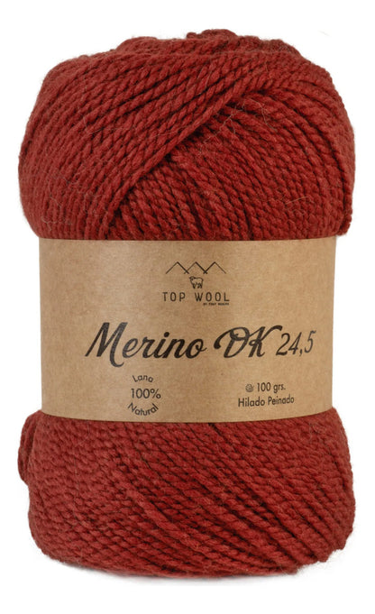 Lana Merino Dk 24.5 Teñida 100% Oveja Topwool 100 Grs.