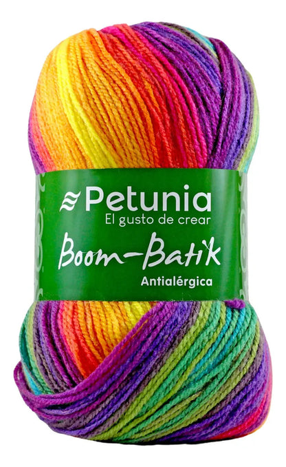 Lana Matizada Boom Batik Petunia - 100grs Antialérgica