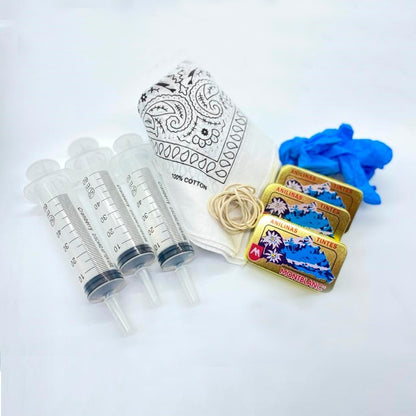 Kit Tie Dye Anilinas Montblanc Original 3 Colores Y Bandana