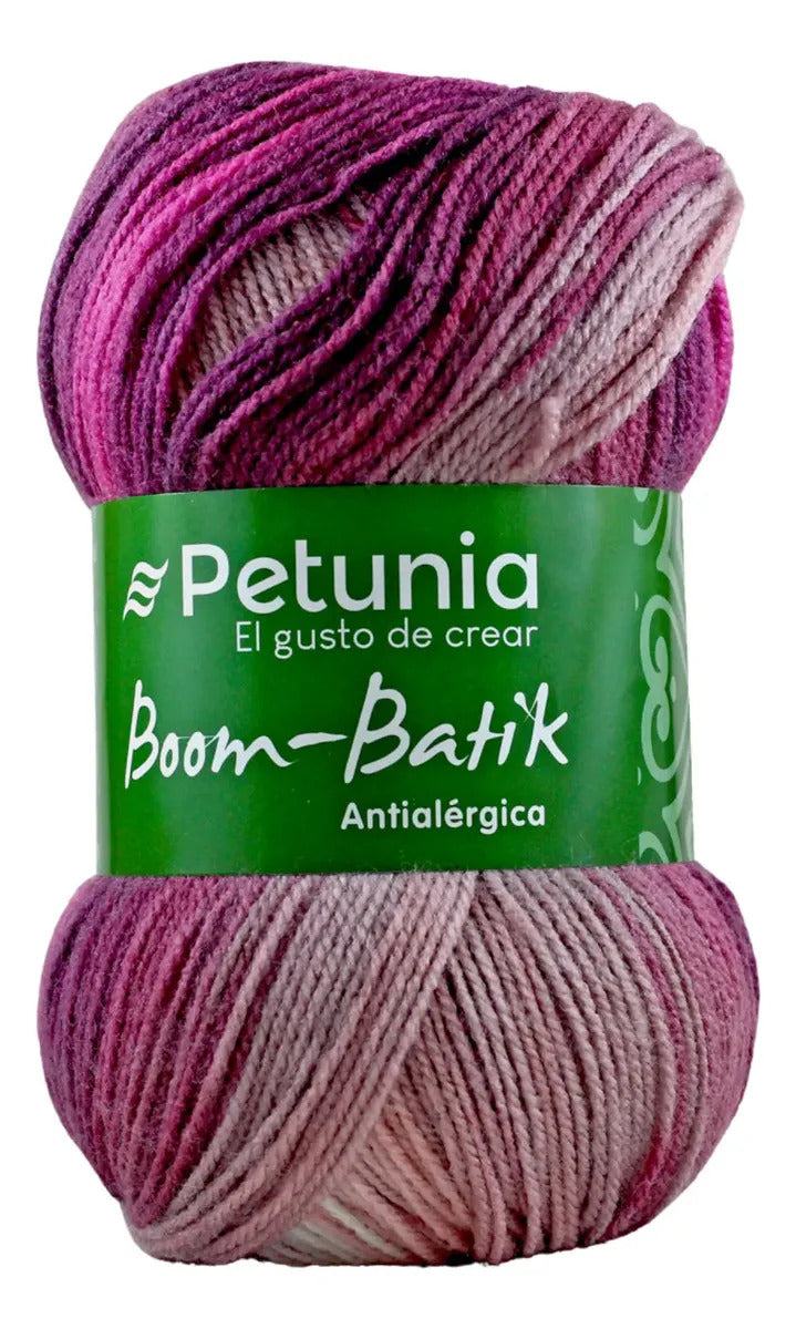 Lana Matizada Boom Batik Petunia - 100grs Antialérgica
