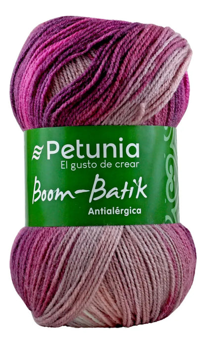 Lana Matizada Boom Batik Petunia - 100grs Antialérgica