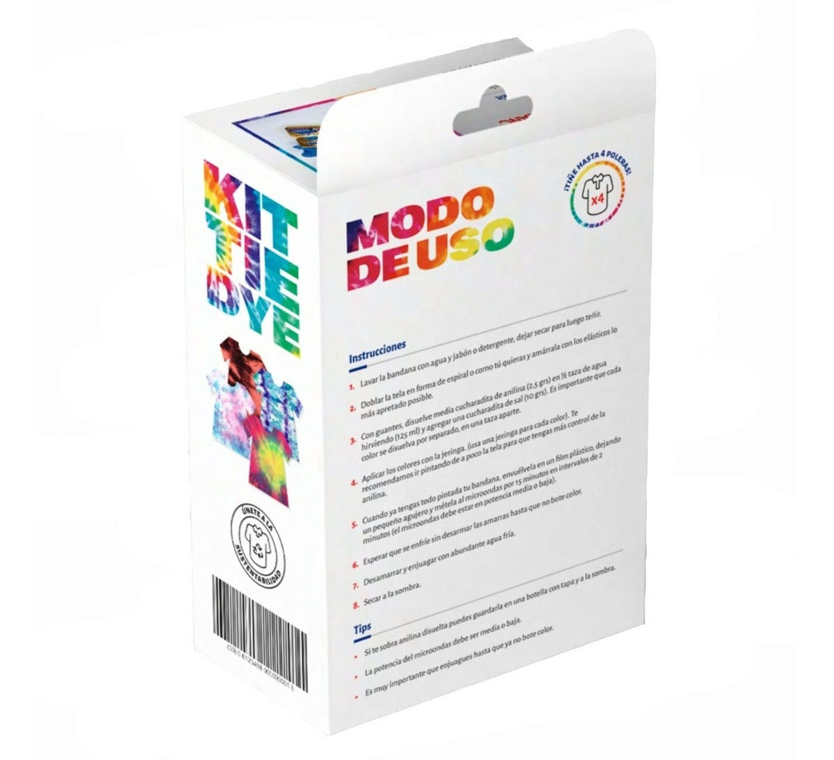Kit Tie Dye Anilinas Montblanc Original 3 Colores Y Bandana