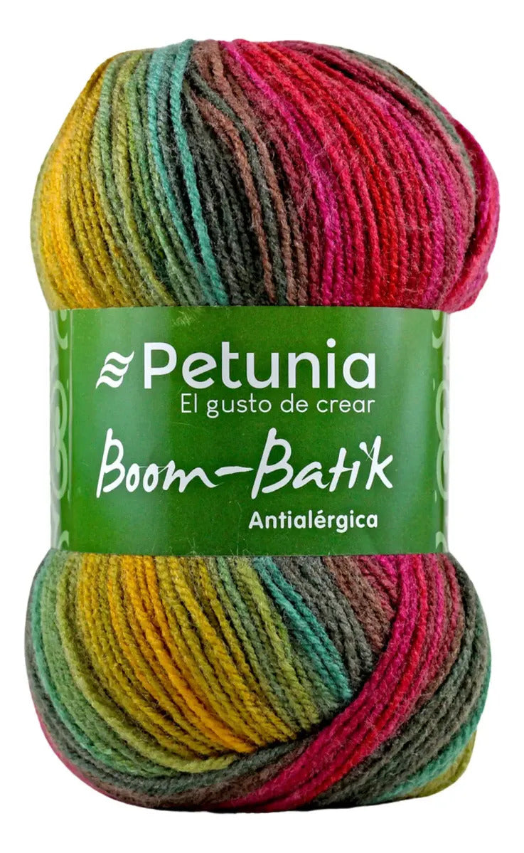 Lana Matizada Boom Batik Petunia - 100grs Antialérgica