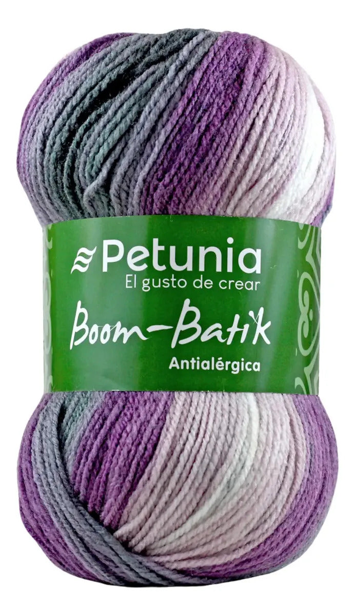 Lana Matizada Boom Batik Petunia - 100grs Antialérgica