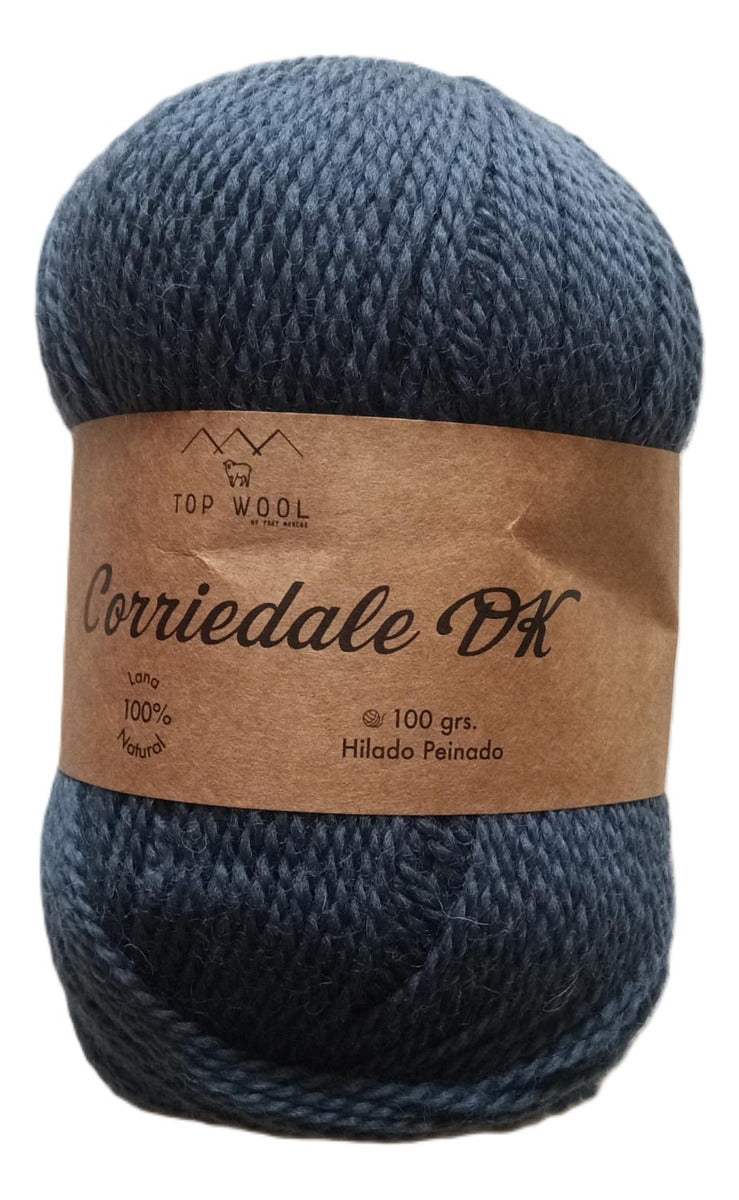 Lana Corriedale Dk Teñida 100% Oveja TopWool 100 Grs.