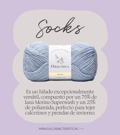 Lana Socks Orquidea 100grs