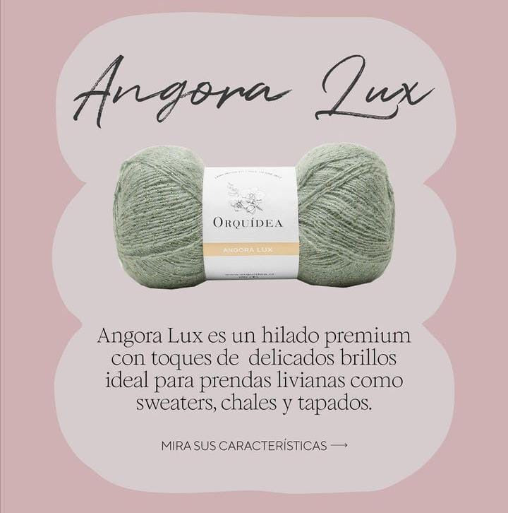 Lana Angora Lux Orquidea Ovillo 100 Grs
