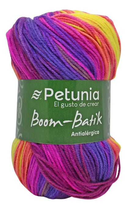 Lana Matizada Boom Batik Petunia - 100grs Antialérgica