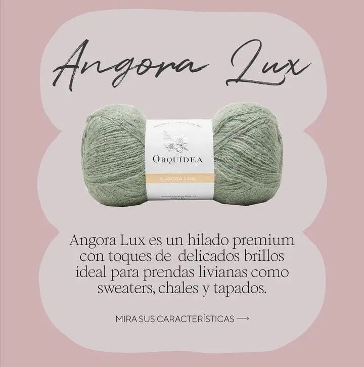 Lana Angora Lux Orquidea Ovillo 100 Grs